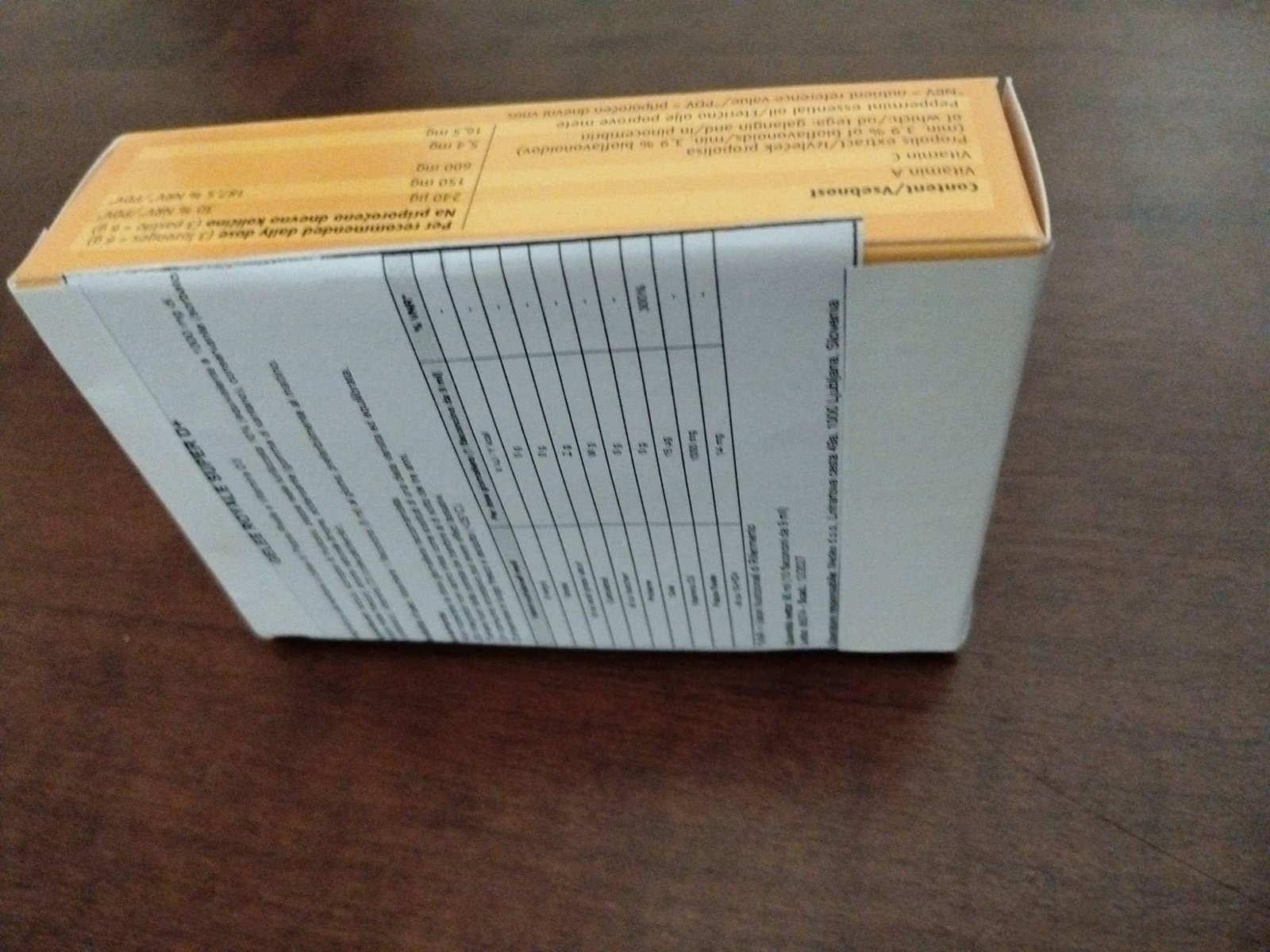 Lato della confezione